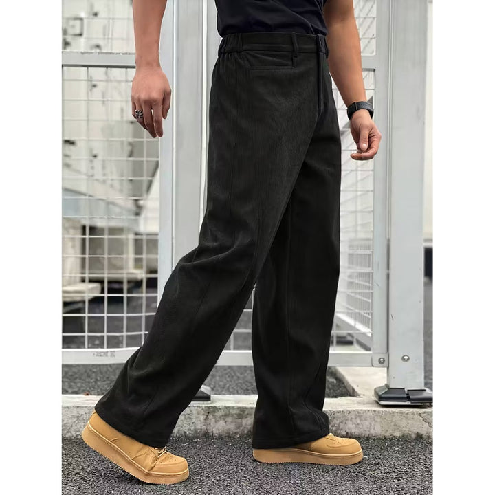 Pantalon homme en velours côtelé – coupe droite ample