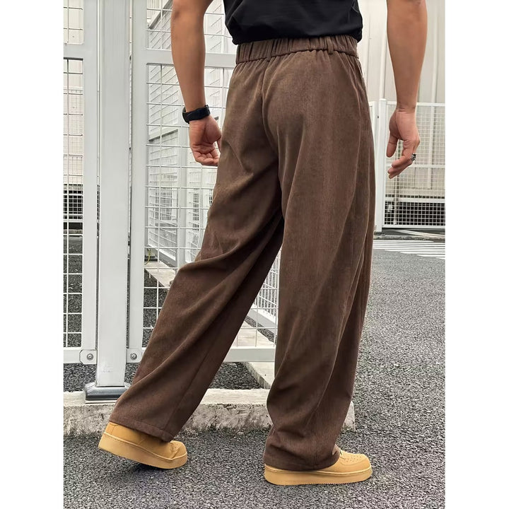 Pantalon homme en velours côtelé – coupe droite ample