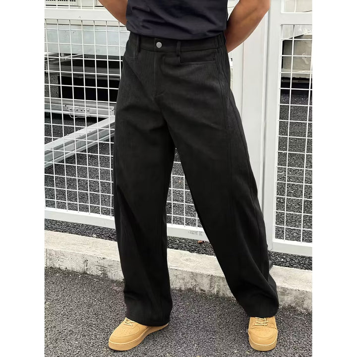 Pantalon homme en velours côtelé – coupe droite ample