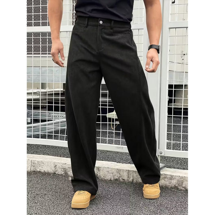 Pantalon homme en velours côtelé – coupe droite ample
