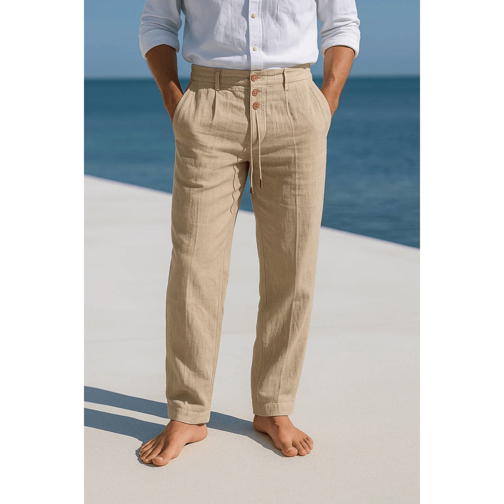 Pantalon homme Ethan en lin respirant – coupe décontractée