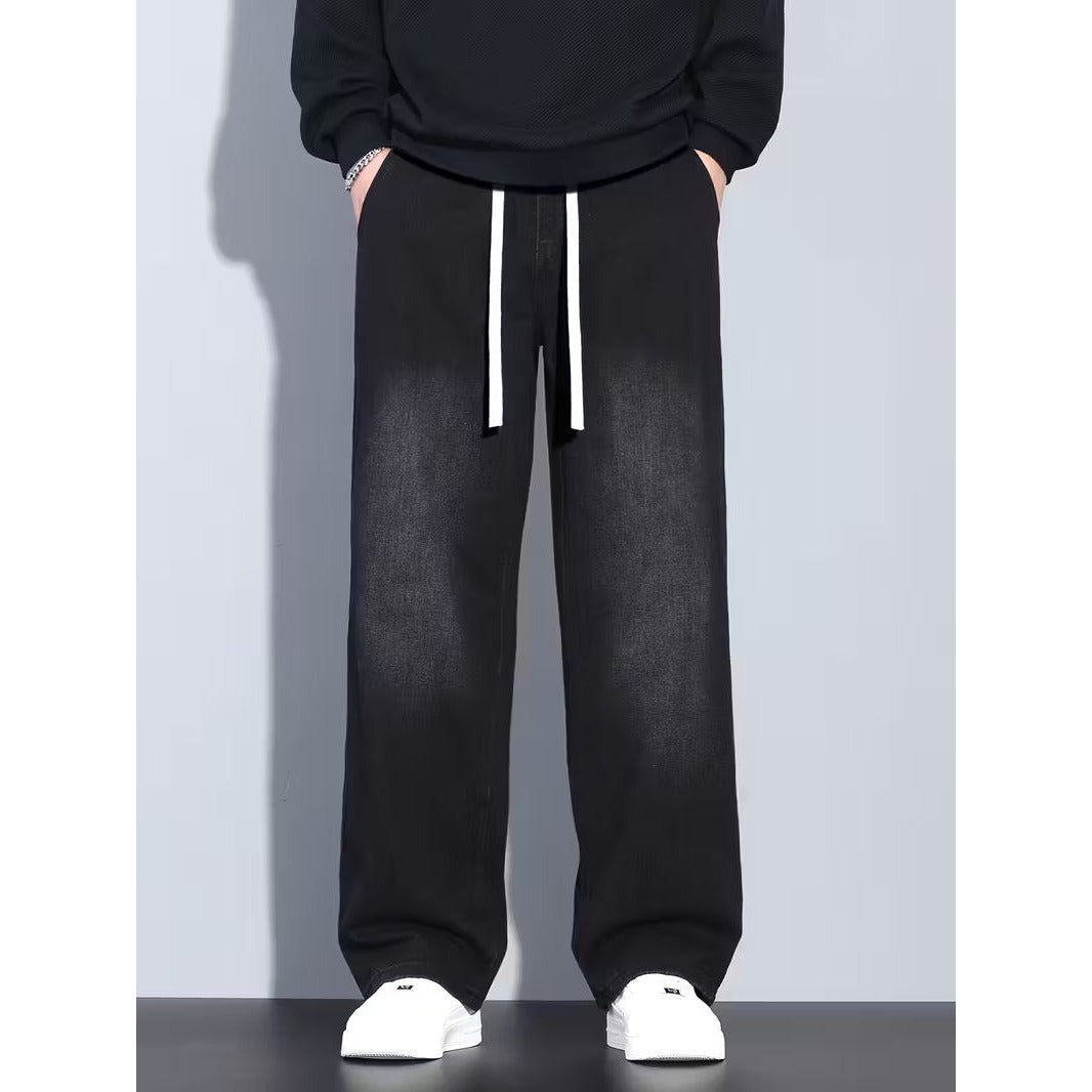 Pantalon homme jambe droite coupe ample – taille élastique