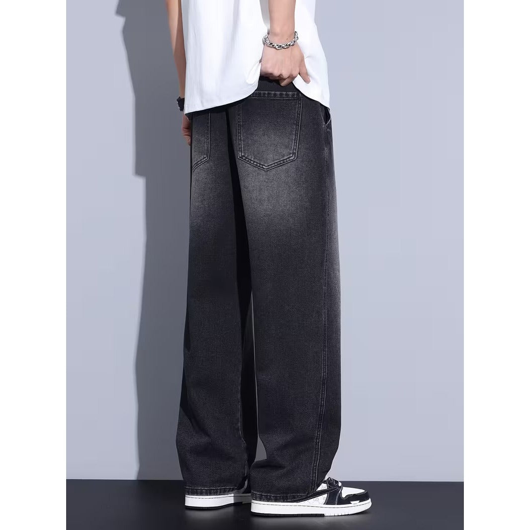 Pantalon homme jambe droite coupe ample – taille élastique