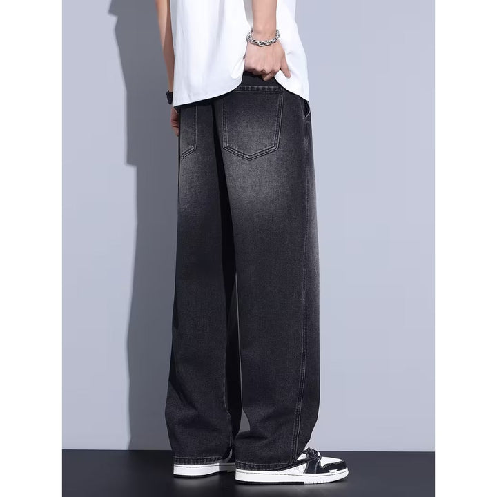 Pantalon homme jambe droite coupe ample – taille élastique