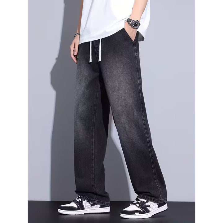 Pantalon homme jambe droite coupe ample – taille élastique