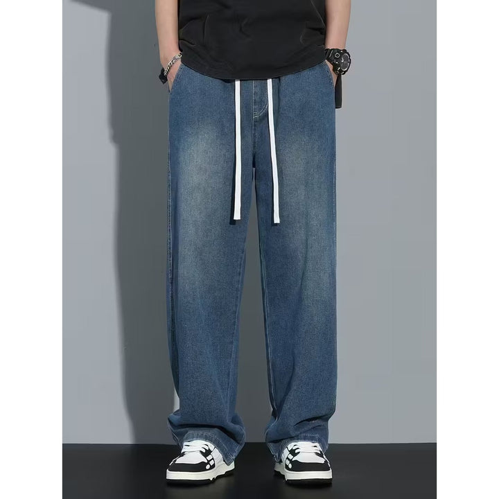 Pantalon homme jambe droite coupe ample – taille élastique