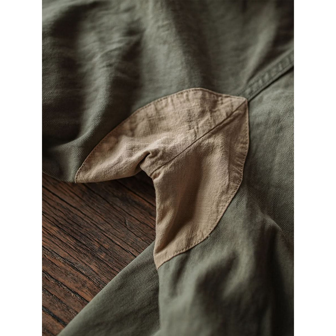 Pantalon homme style militaire M-47 – coton chevrons épais