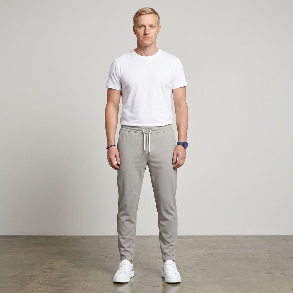 Pantalon slim homme fuselé – taille à cordon ajustable