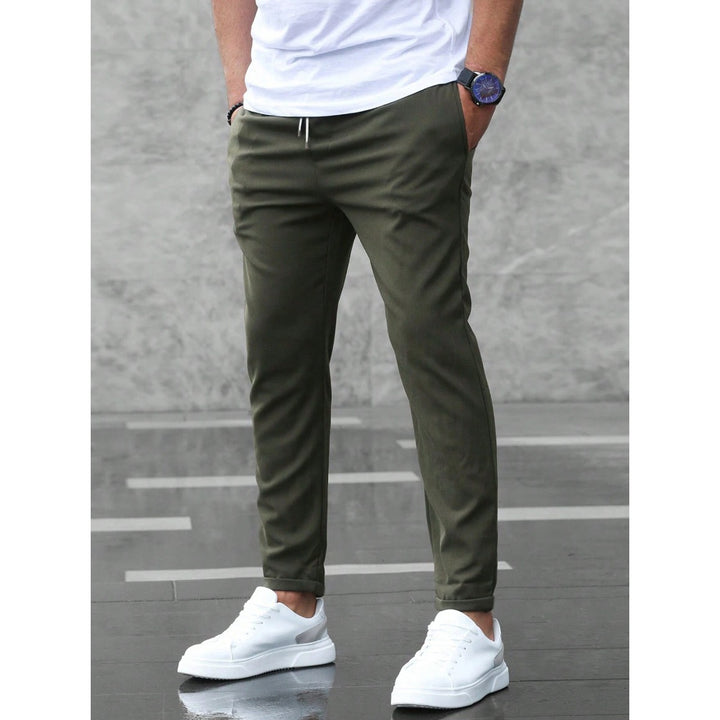 Pantalon slim homme fuselé – taille à cordon ajustable