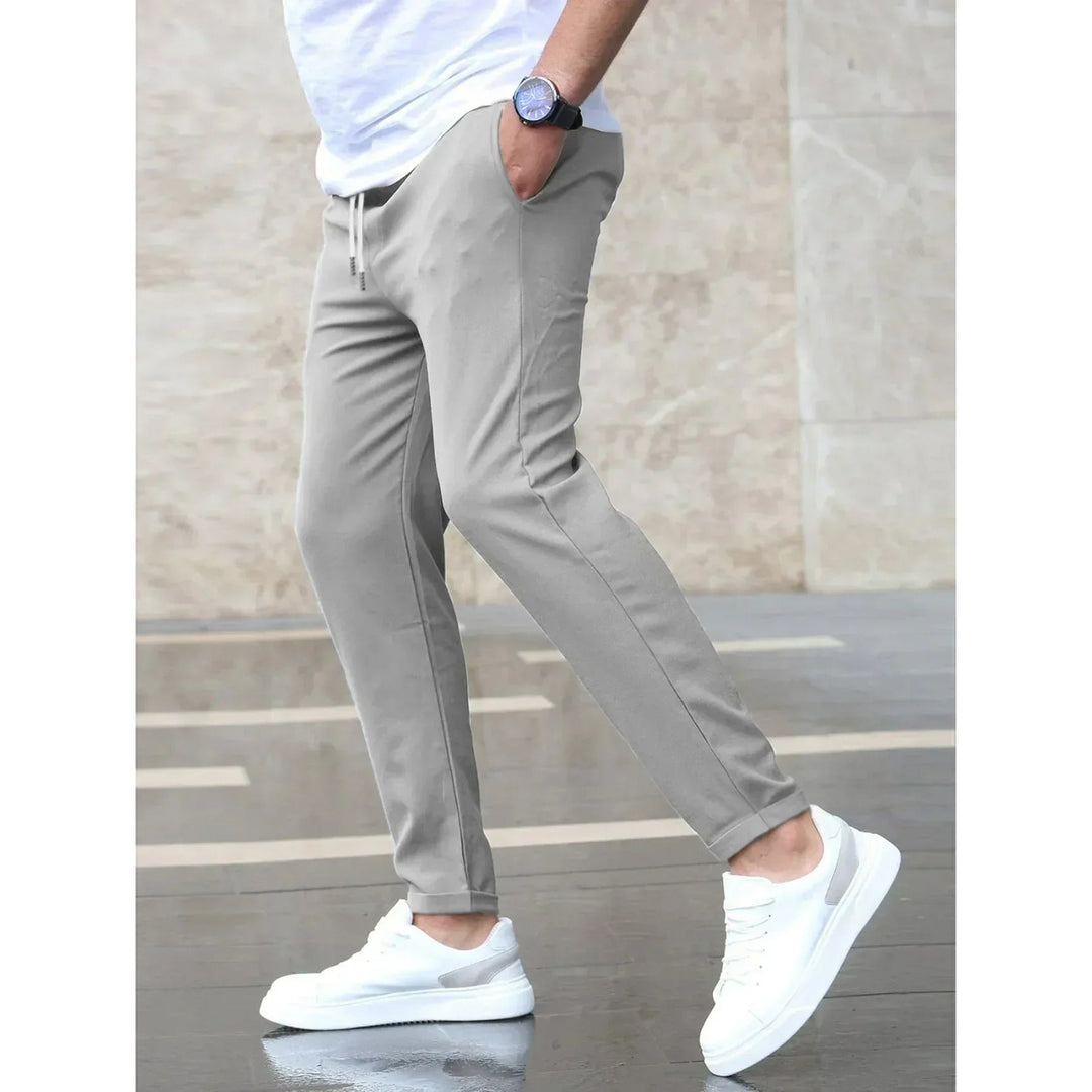 Pantalon slim homme fuselé – taille à cordon ajustable