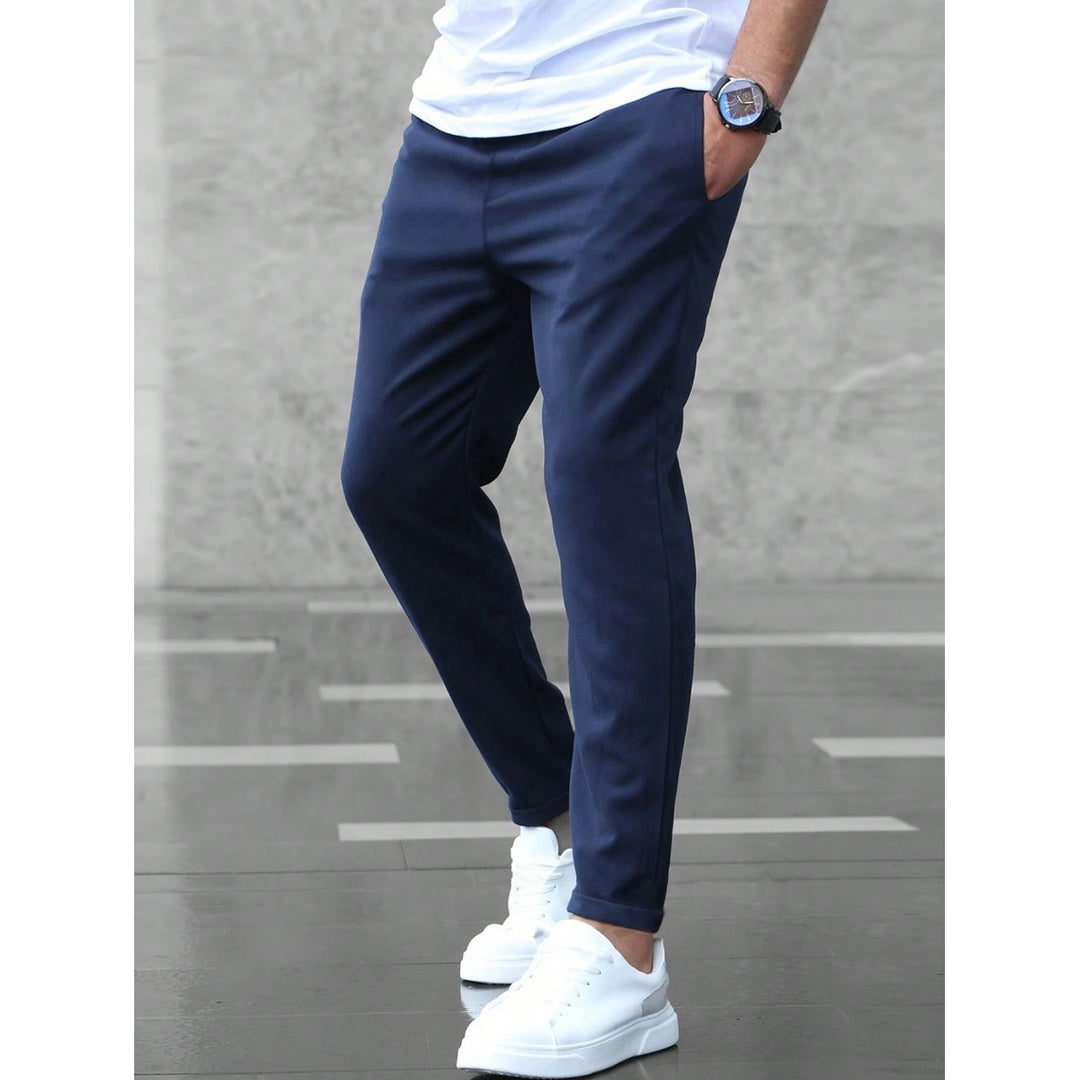 Pantalon slim homme fuselé – taille à cordon ajustable