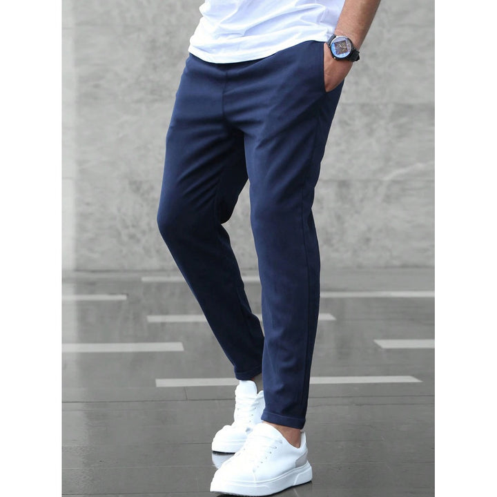 Pantalon slim homme fuselé – taille à cordon ajustable