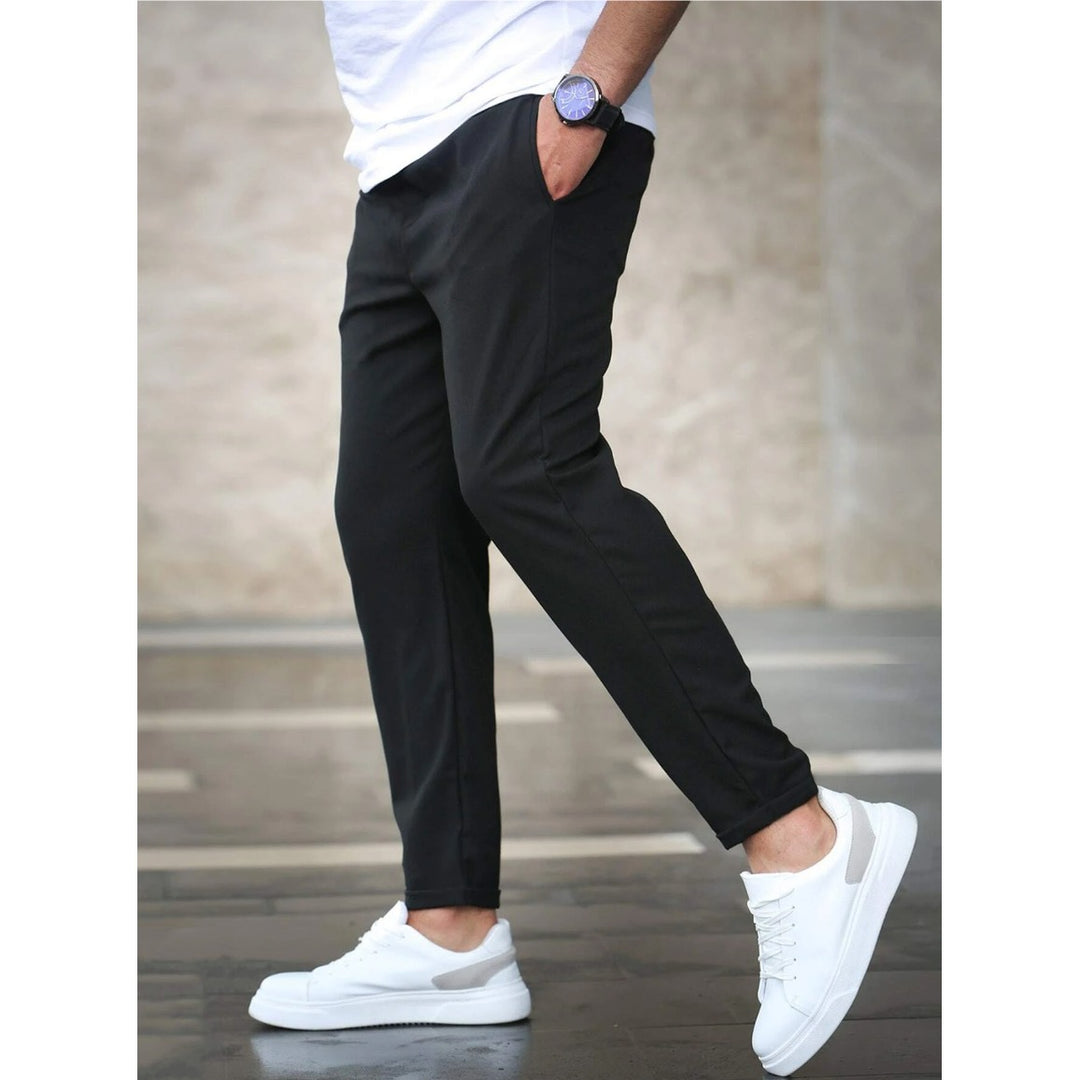 Pantalon slim homme fuselé – taille à cordon ajustable
