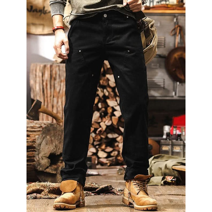 Pantalon workwear homme en twill de coton – coupe droite