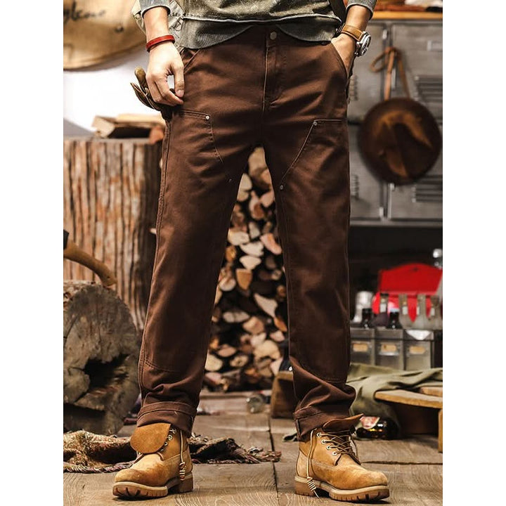 Pantalon workwear homme en twill de coton – coupe droite