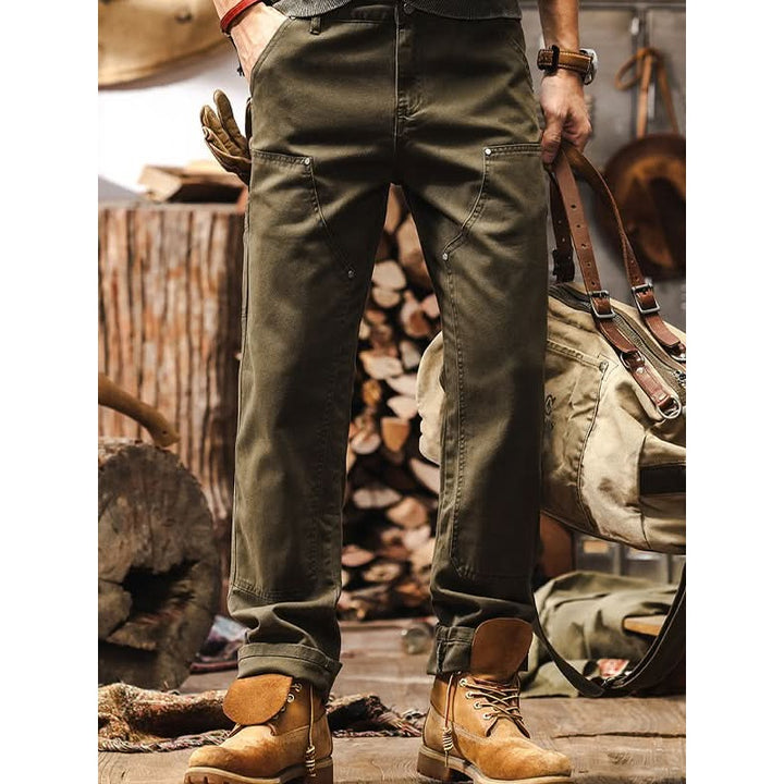 Pantalon workwear homme en twill de coton – coupe droite