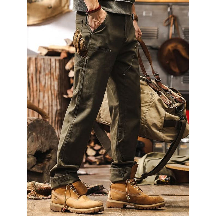 Pantalon workwear homme en twill de coton – coupe droite