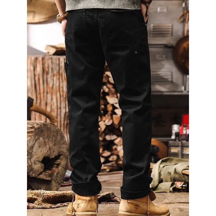 Pantalon workwear homme en twill de coton – coupe droite