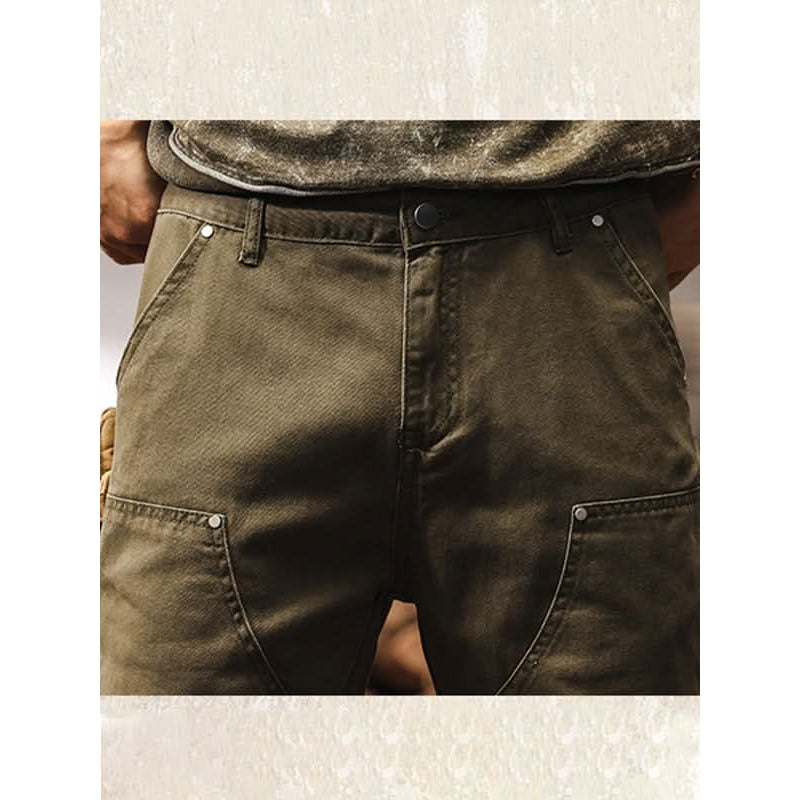 Pantalon workwear homme en twill de coton – coupe droite