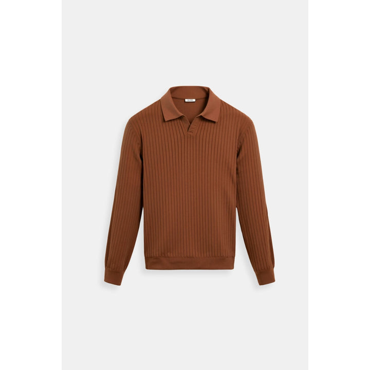 Polo homme en maille côtelée – minimaliste et élégant