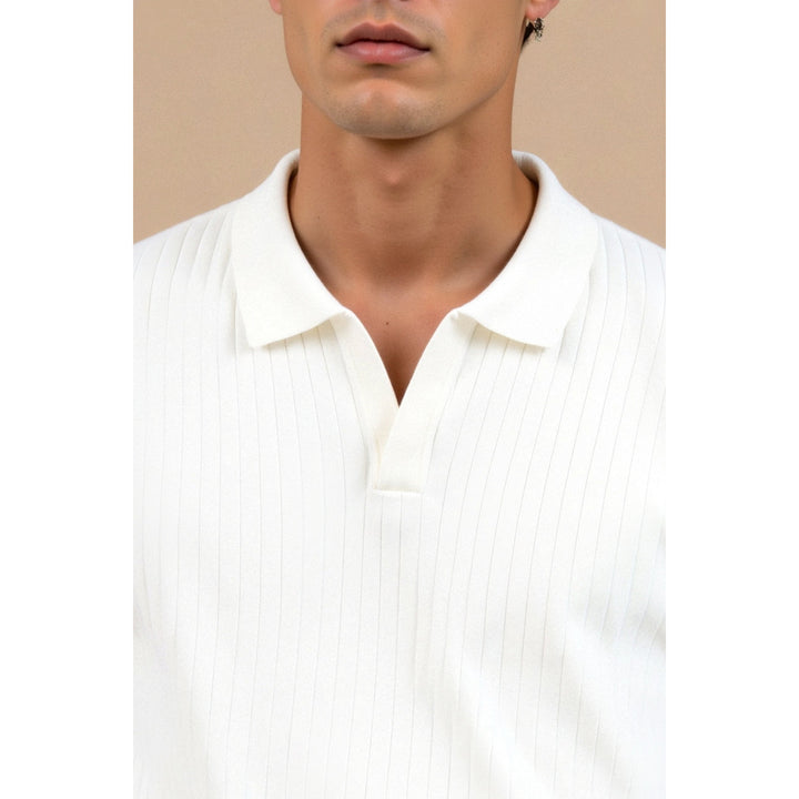 Polo homme en maille côtelée – minimaliste et élégant