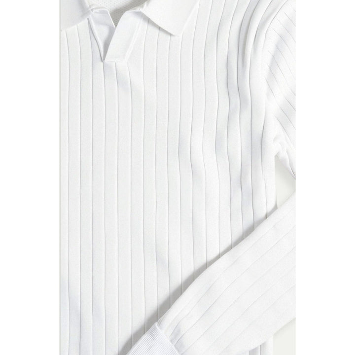 Polo homme en maille côtelée – minimaliste et élégant