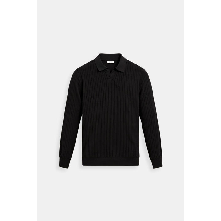 Polo homme en maille côtelée – minimaliste et élégant