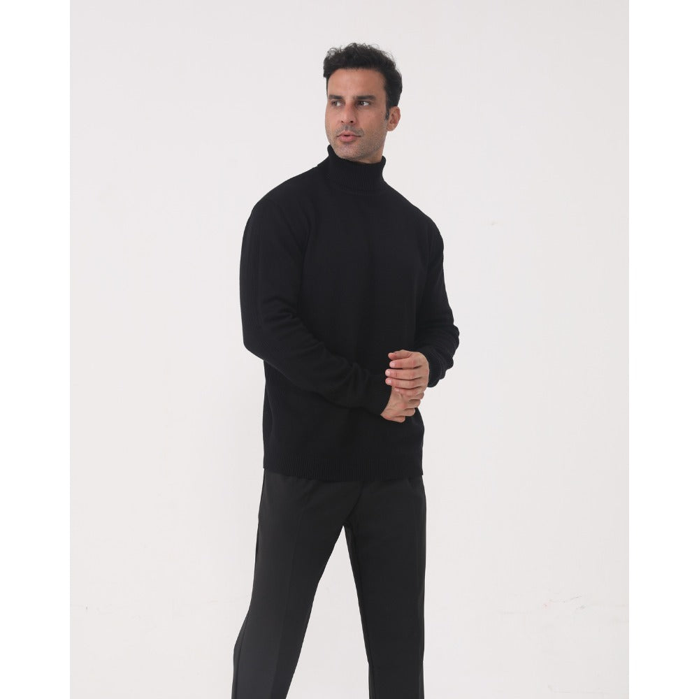 Pull Cameron col roulé slim fit – maille fine douce pour homme