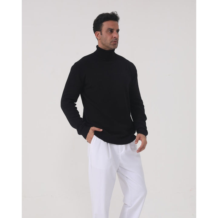 Pull Cameron col roulé slim fit – maille fine douce pour homme