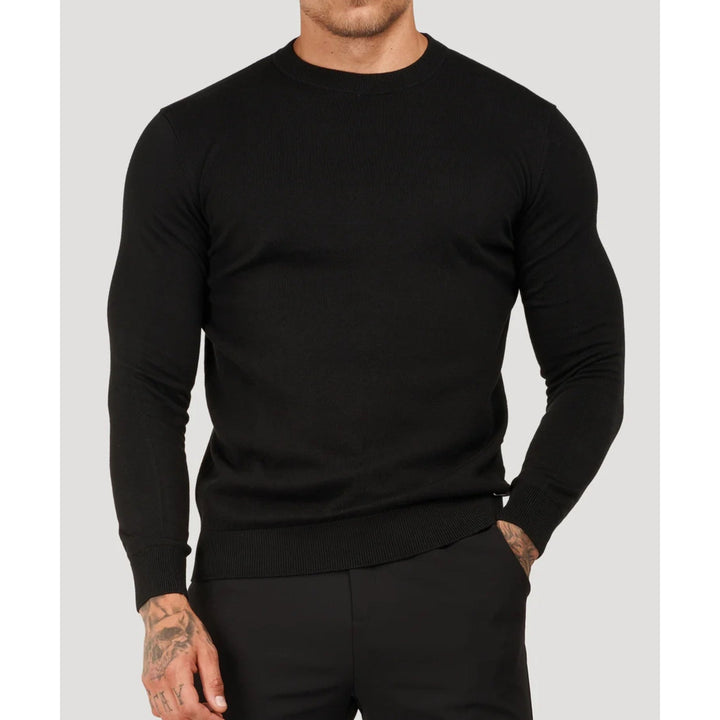 Pull col roulé en maille fine – coupe slim élégante