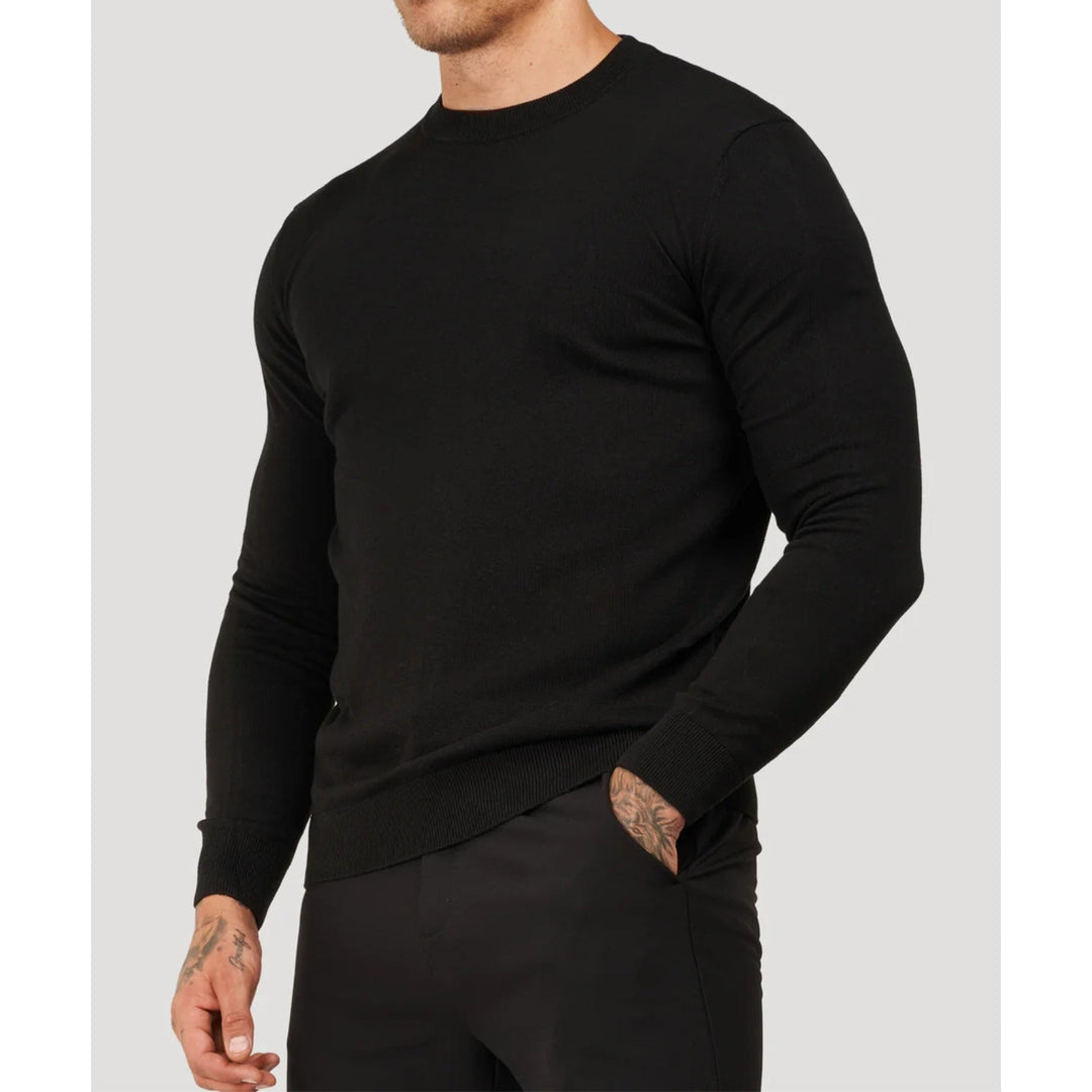 Pull col roulé en maille fine – coupe slim élégante