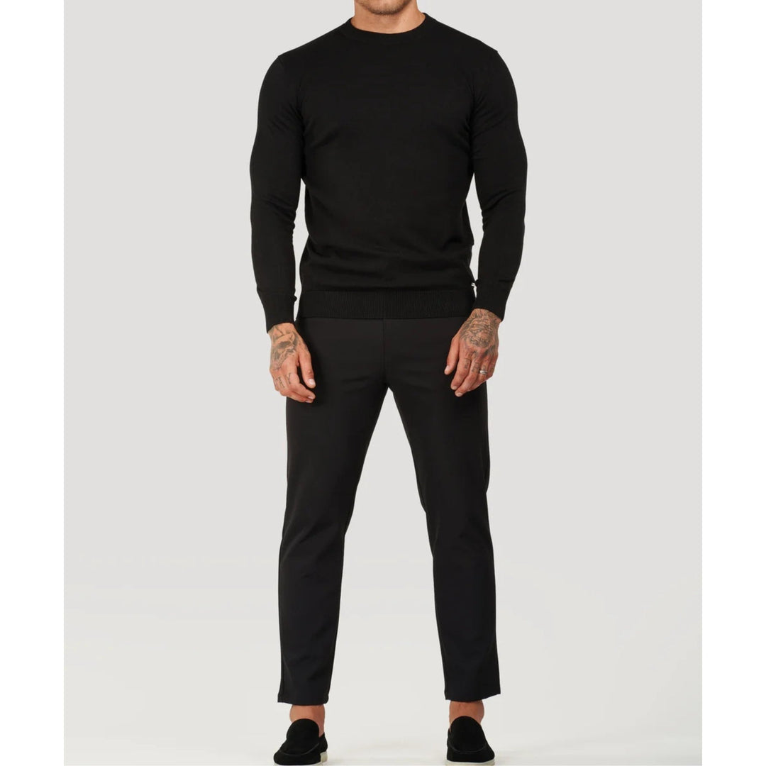 Pull col roulé en maille fine – coupe slim élégante