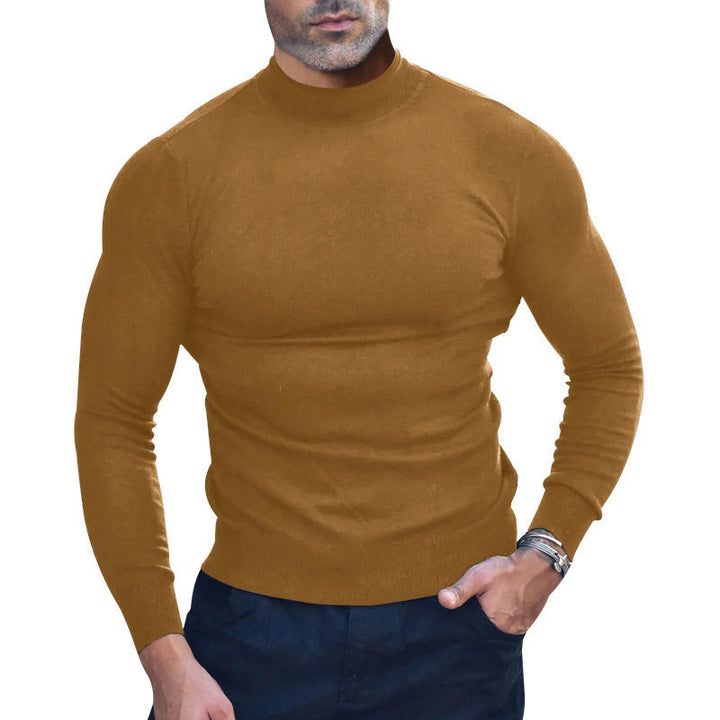 Pull col roulé en maille fine – coupe slim élégante