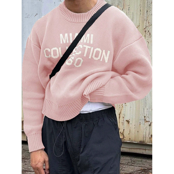 Pull en maille streetstyle américain – col rond oversize