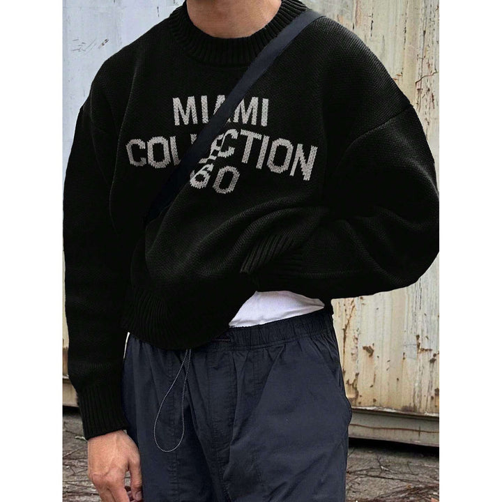Pull en maille streetstyle américain – col rond oversize
