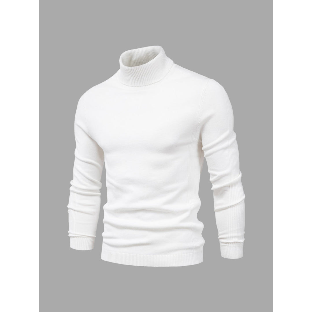 Pull homme à col roulé en coton doux – facile d'entretien