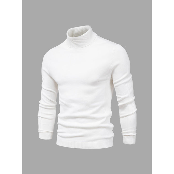Pull homme à col roulé en coton doux – facile d'entretien