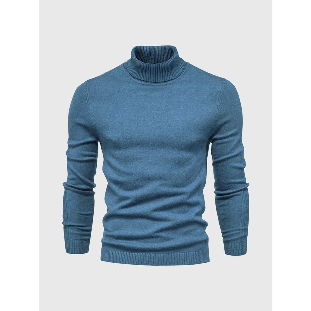 Pull homme à col roulé en coton doux – facile d'entretien