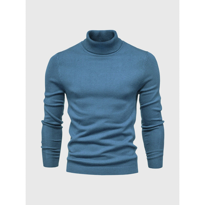 Pull homme à col roulé en coton doux – facile d'entretien