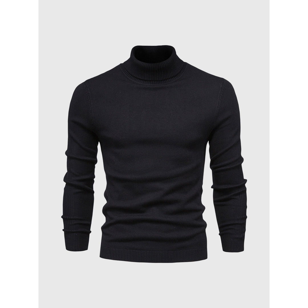 Pull homme à col roulé en coton doux – facile d'entretien