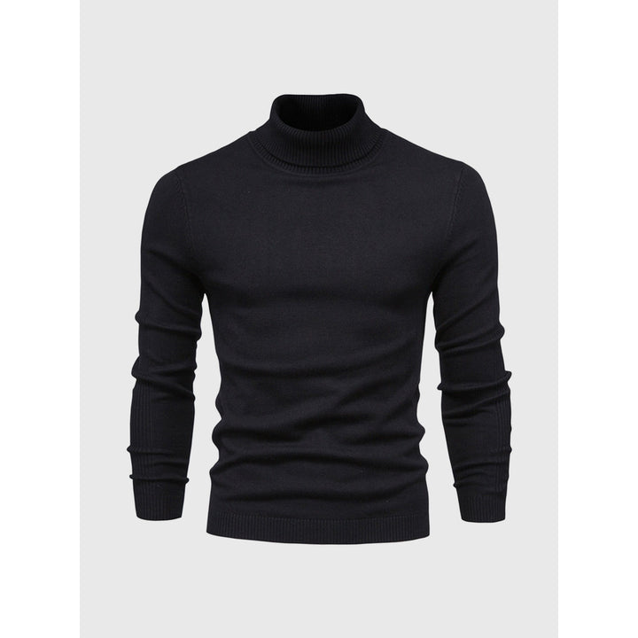Pull homme à col roulé en coton doux – facile d'entretien