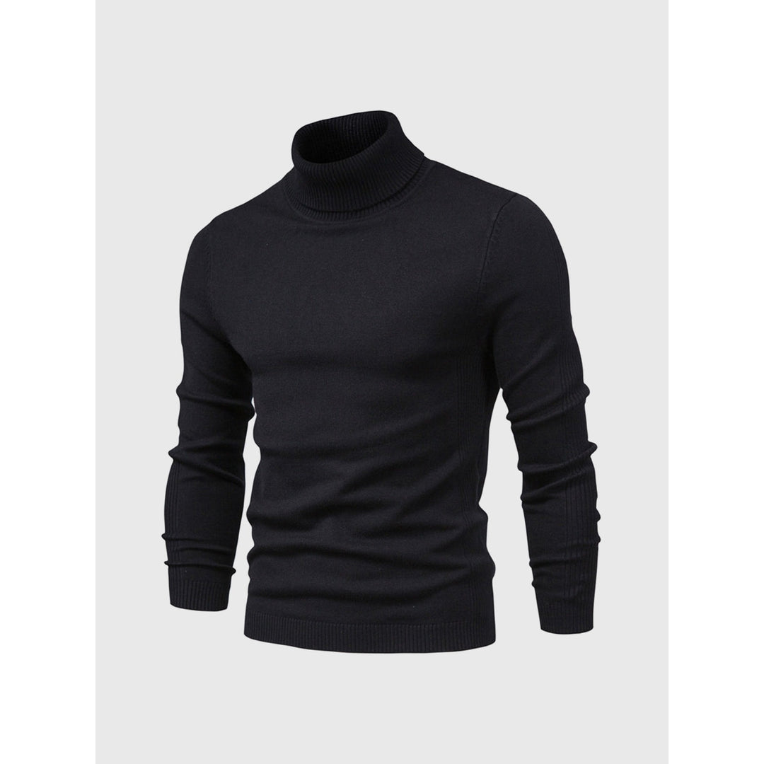 Pull homme à col roulé en coton doux – facile d'entretien