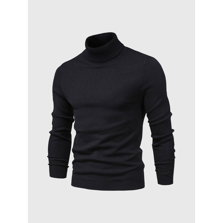 Pull homme à col roulé en coton doux – facile d'entretien