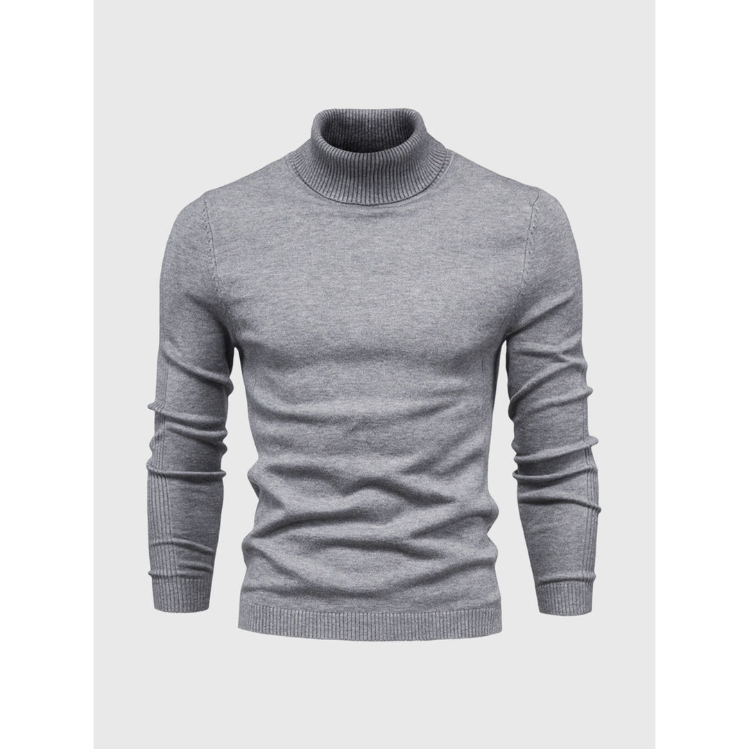 Pull homme à col roulé en coton doux – facile d'entretien