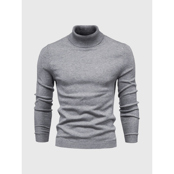 Pull homme à col roulé en coton doux – facile d'entretien