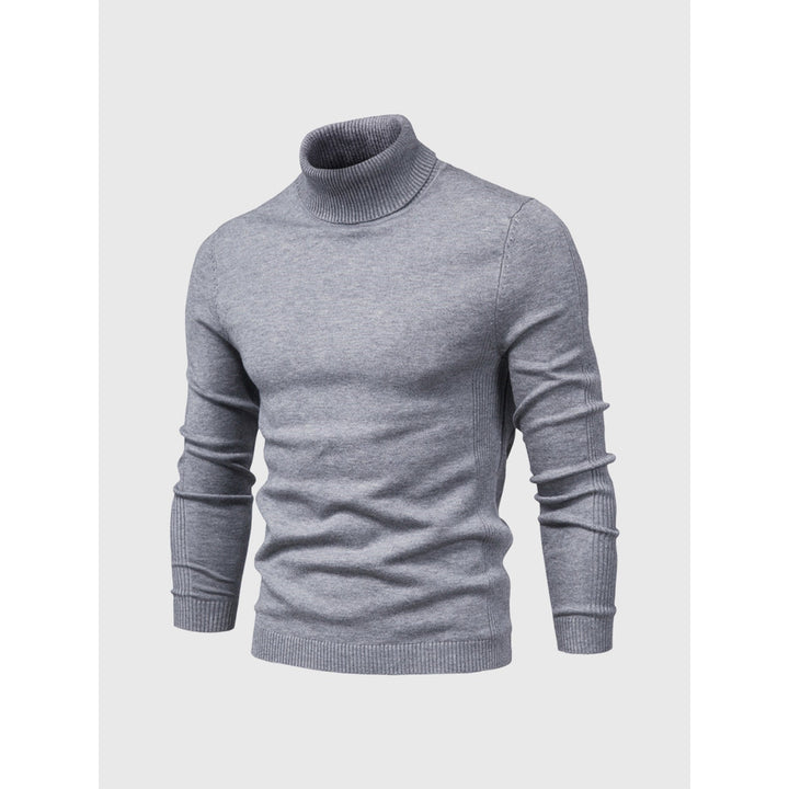 Pull homme à col roulé en coton doux – facile d'entretien