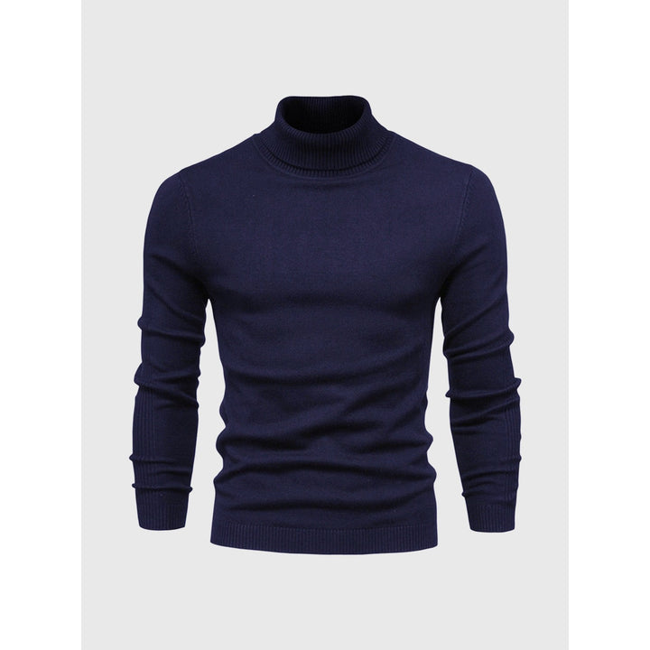 Pull homme à col roulé en coton doux – facile d'entretien