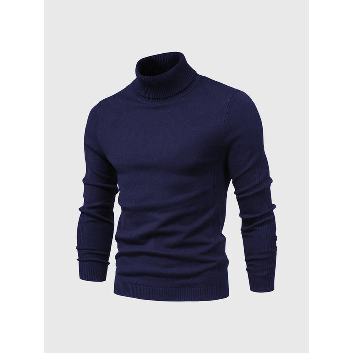 Pull homme à col roulé en coton doux – facile d'entretien