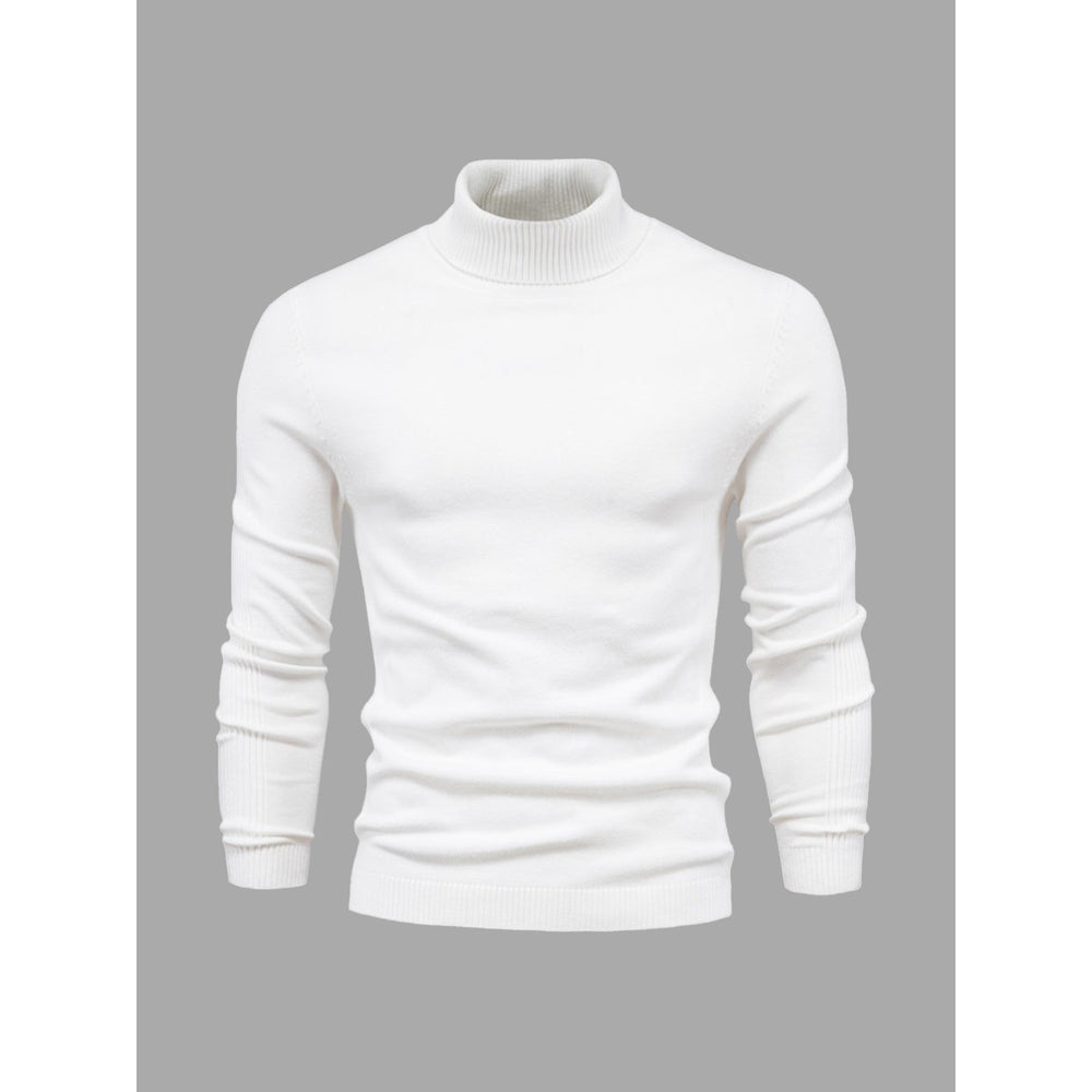 Pull homme à col roulé en coton doux – facile d'entretien
