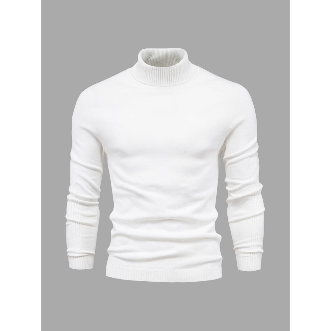 Pull homme à col roulé en coton doux – facile d'entretien